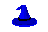 A blue wizards hat